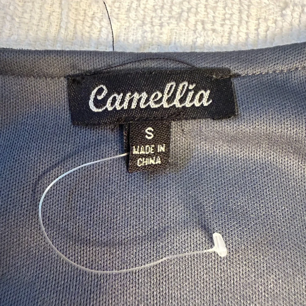 Camellia Elegant Navy Blue Dress